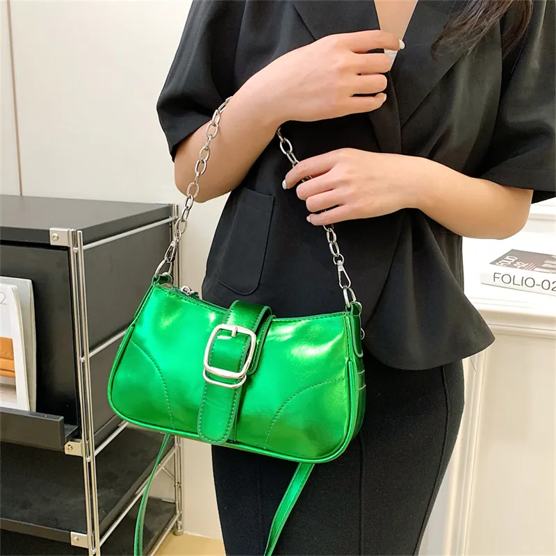 Miss Angel Patent Leather Shoulder Bag Women's Multicolor-23