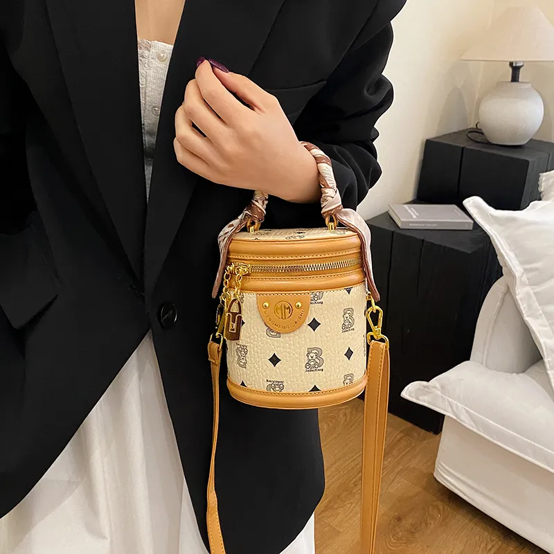 Miss Angel PU Crossbody Bag, Backpack Women's Black/Apricot/Pink/Brown-13