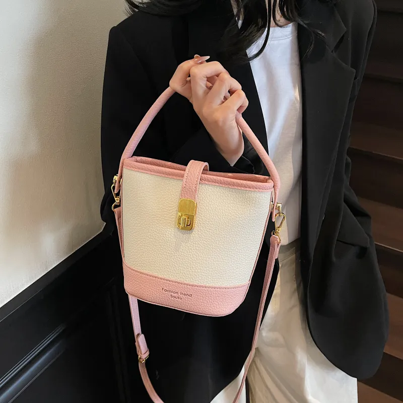 Miss Angel PU Shoulder Bag, Crossbody Bag, Handbag Women's Black/Yellow/Khaki/Pink-22