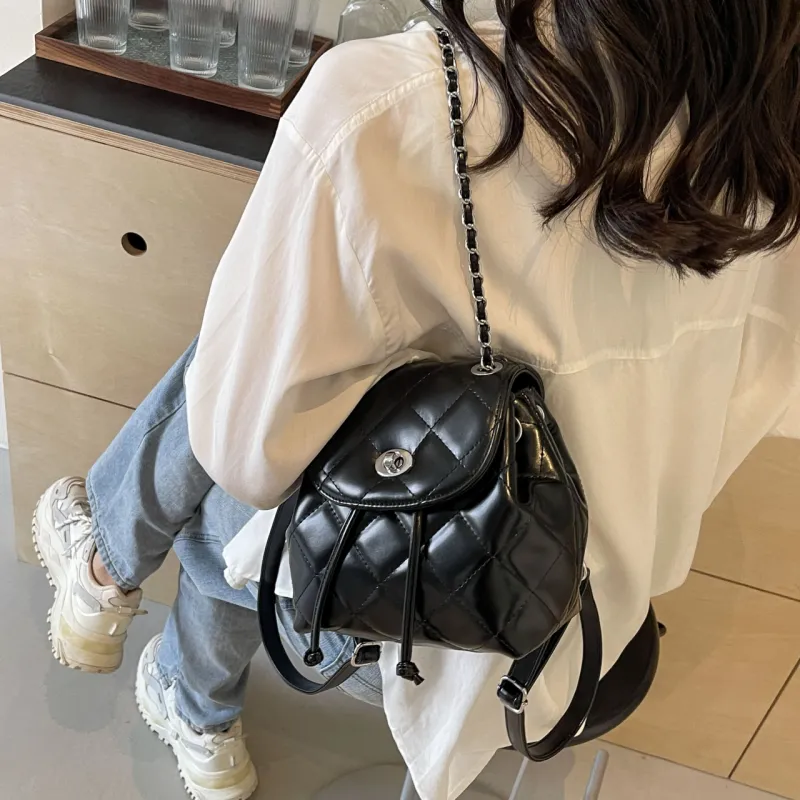 Miss Angel PU Backpack Women's White/Silver-16