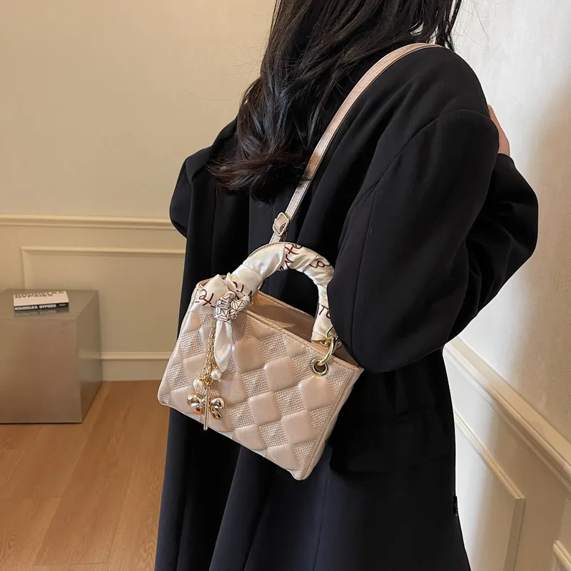 Miss Angel PU Crossbody Bag, Handbag Women's Black/White/Burgundy-1