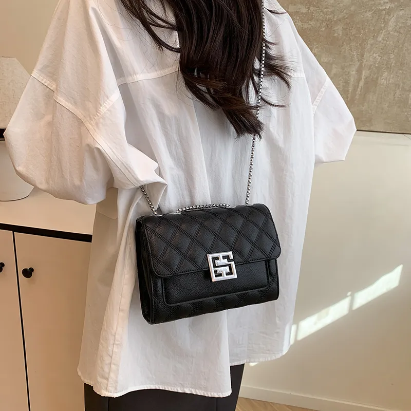 Miss Angel PU Crossbody Bag Regular Women's White Black-14