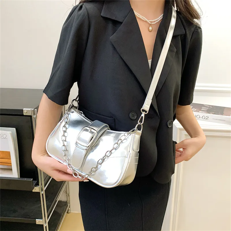 Miss Angel Patent Leather Shoulder Bag Women's Multicolor-1