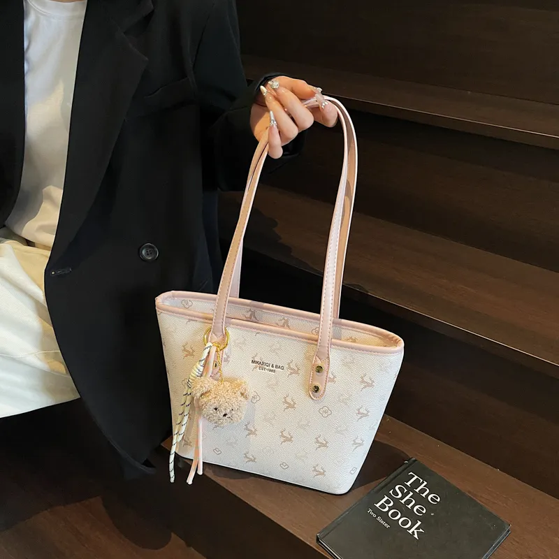 Miss Angel PU Shoulder Bag Women's White/Pink/Black-9