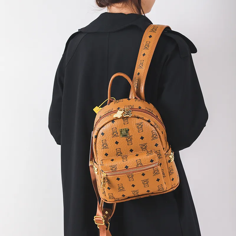 Miss Angel PU Backpack Tubas Women's White/Brown-11
