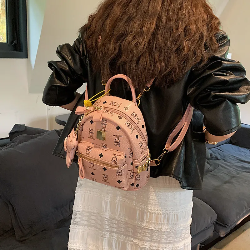Miss Angel PU Backpack Women's Multicolor-12