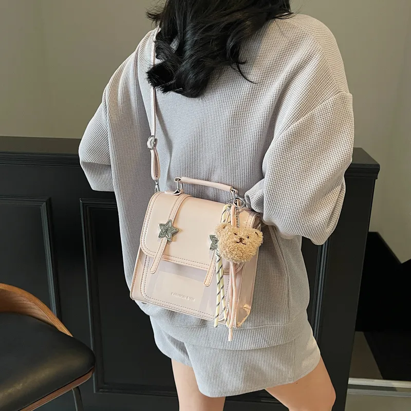 Miss Angel PU Backpack Women's White/Khaki/Yellow/Ecru/Silver-3
