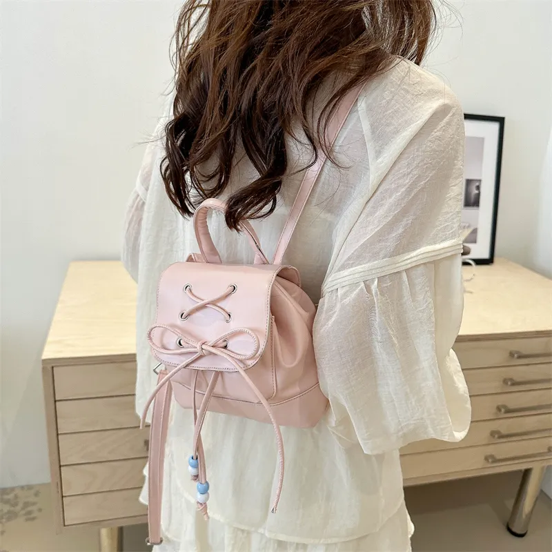 Miss Angel PU Backpack Women's White/Silver/Black/Pink-21