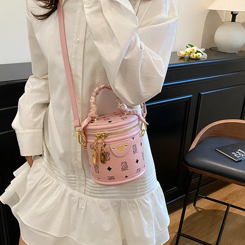 Miss Angel PU Crossbody Bag, Backpack Women's Black/Apricot/Pink/Brown-1