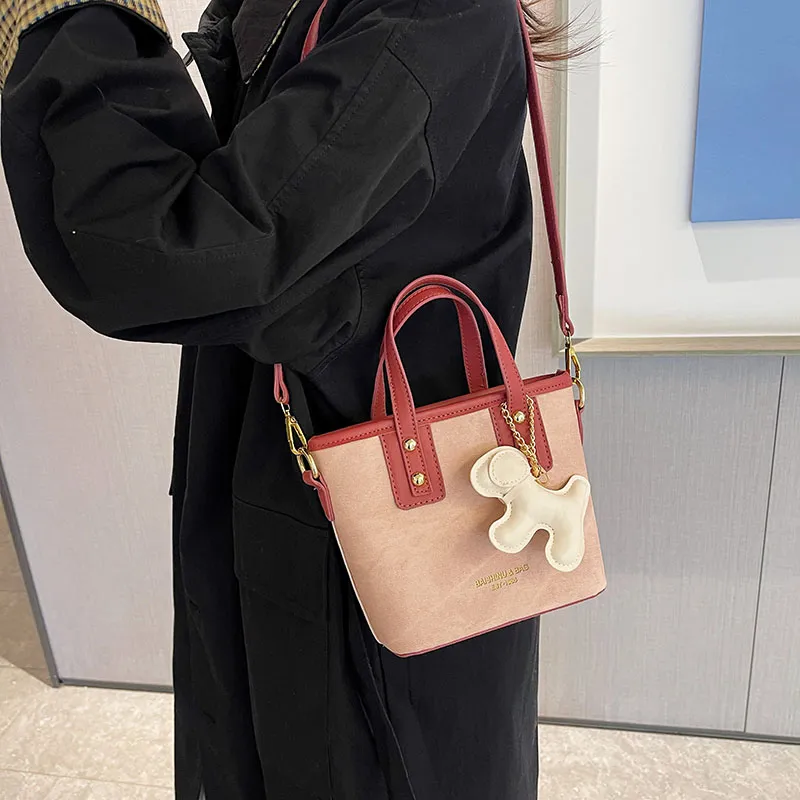 Miss Angel PU Crossbody One Shoulder Handbag Regular Women's Pink/Brown/Blue-6