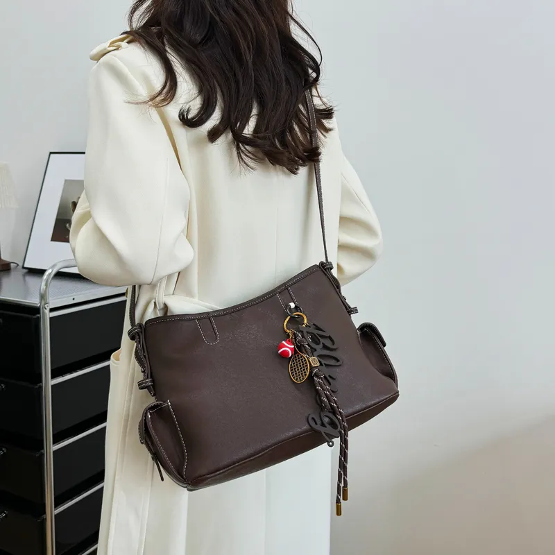 Miss Angel PU Shoulder Bag Crossbody Bag Regular Women's Black/Burgundy/Umber-10