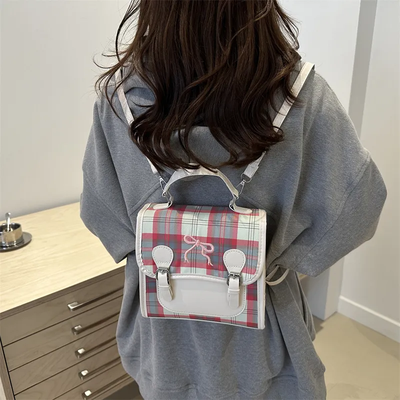 Miss Angel PU Crossbody Backpack Regular Women's Ecru/Pink-12