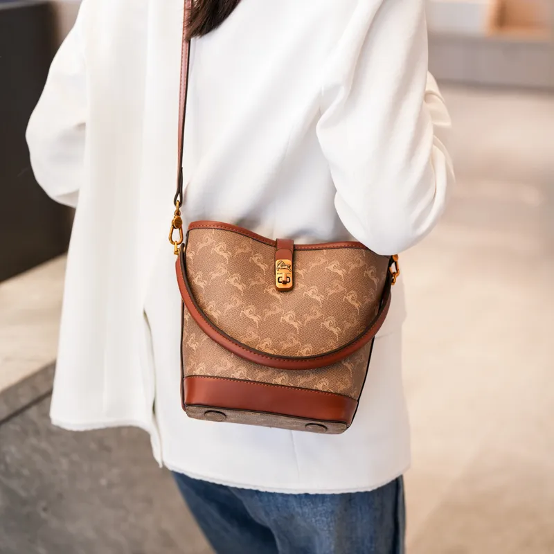 Miss Angel PU Shoulder Bag, Crossbody Bag, Handbag Women's Light Khaki/Dark Khaki-7