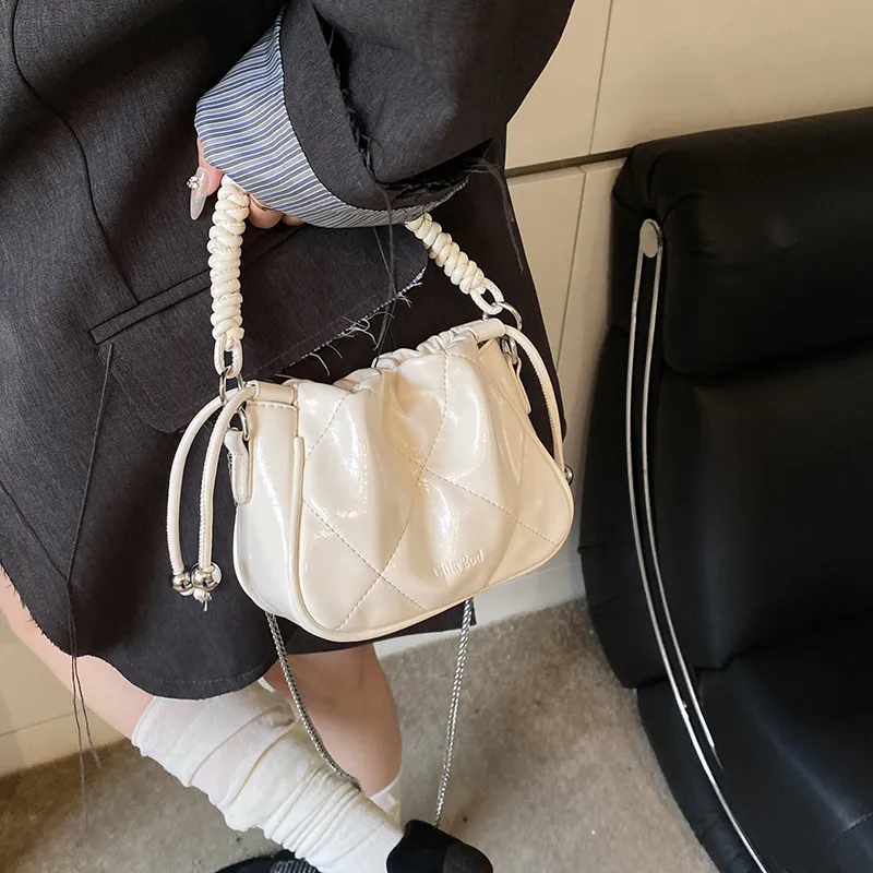 Miss Angel PU Crossbody Bag Women's Black/White/Silver-9