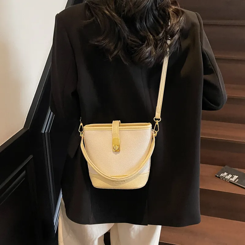 Miss Angel PU Shoulder Bag, Crossbody Bag, Handbag Women's Black/Yellow/Khaki/Pink-8