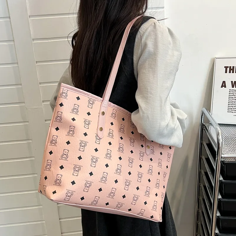 Miss Angel PU Tote Bag, Shoulder Bag Women's Multicolor-17