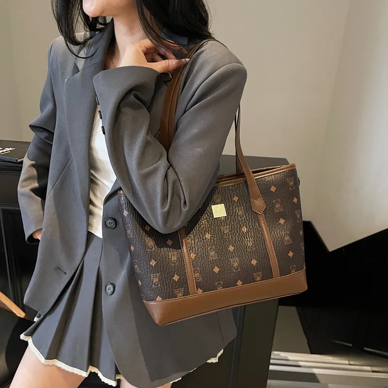Miss Angel PU Shoulder Bag Women's Ecru/Black/Brown-22