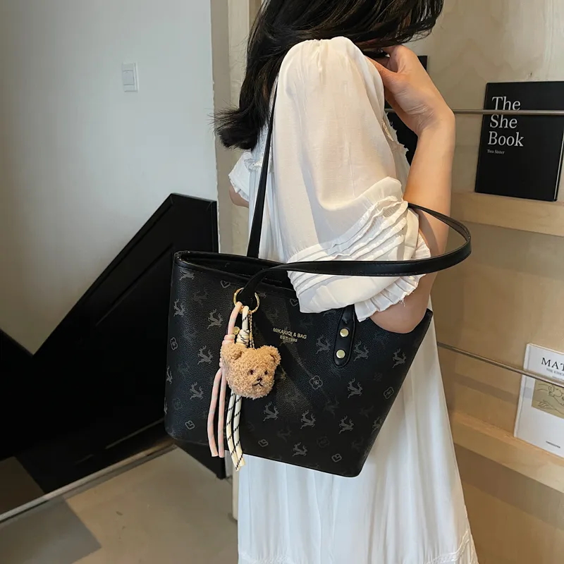 Miss Angel PU Shoulder Bag Women's White/Pink/Black-6