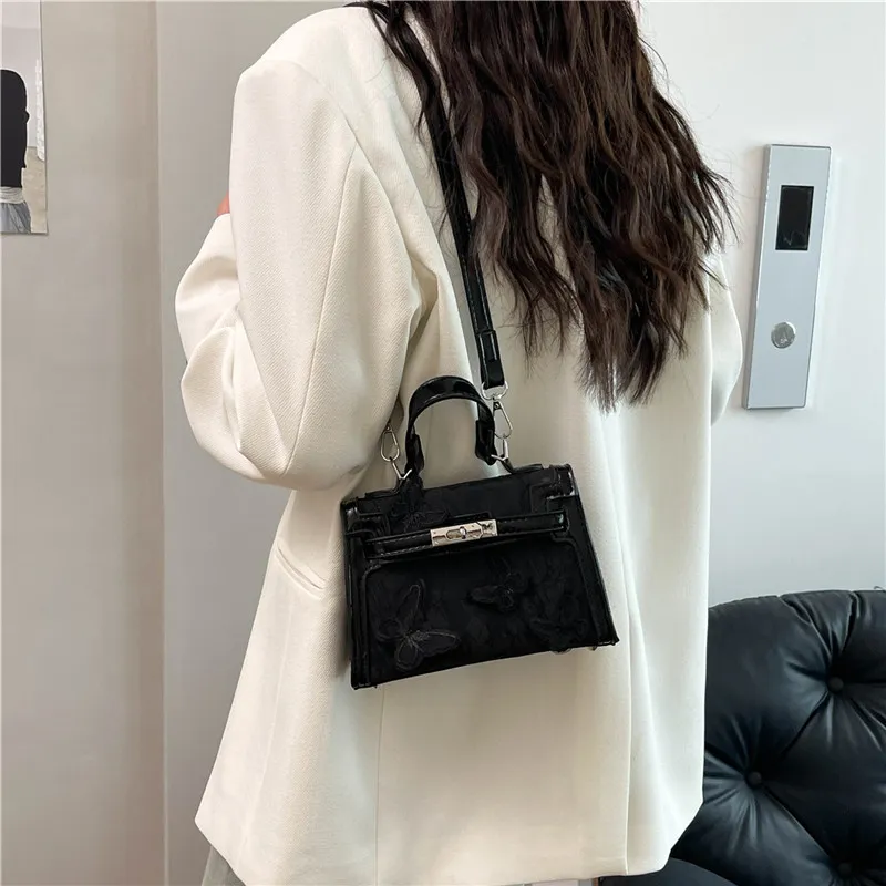 Miss Angel PU Handbag Kelly Bag Women's White/Black/Blue/Pink-11