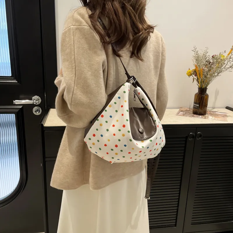 Miss Angel PU Outgoing Backpack Shoulder Bag Women's White/Coffee-9