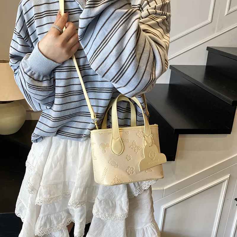Miss Angel PU Handbag Women's Pink/White/Yellow-15