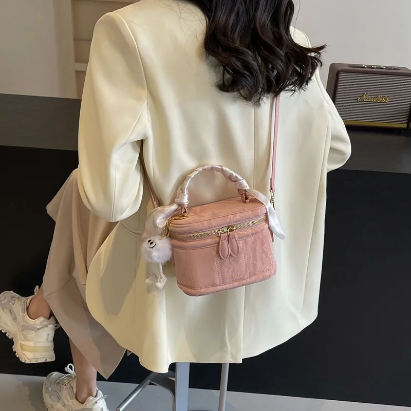 Miss Angel PU Handbag Regular Women's White/Black/Pink-10