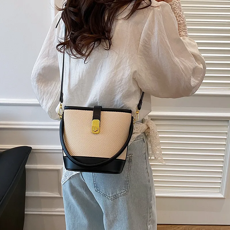 Miss Angel PU Crossbody One Shoulder Handbag Women's Brown/Black-7