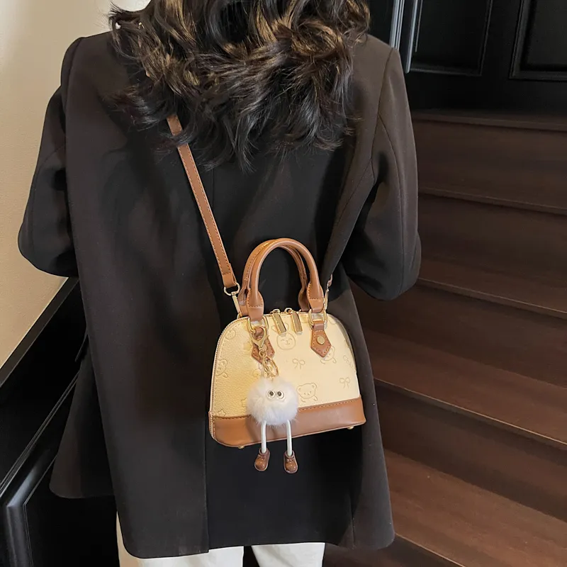 Miss Angel PU Handbag Women's Brown/Pink-8