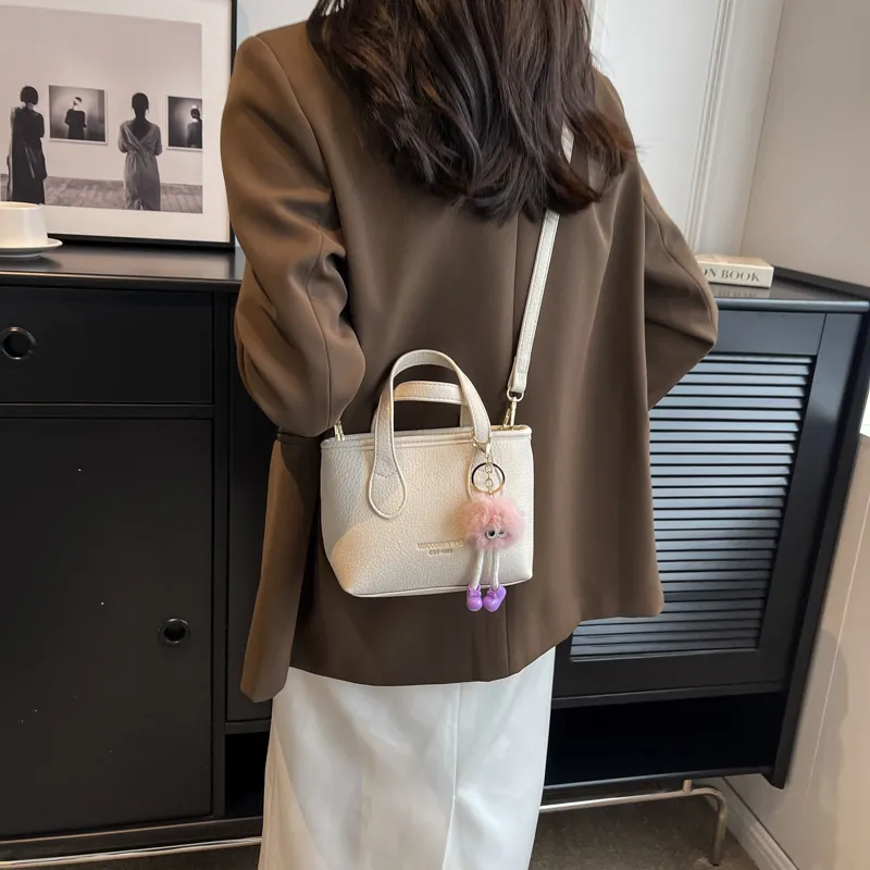 Miss Angel PU Handbag Women's White/Black/Khaki-1