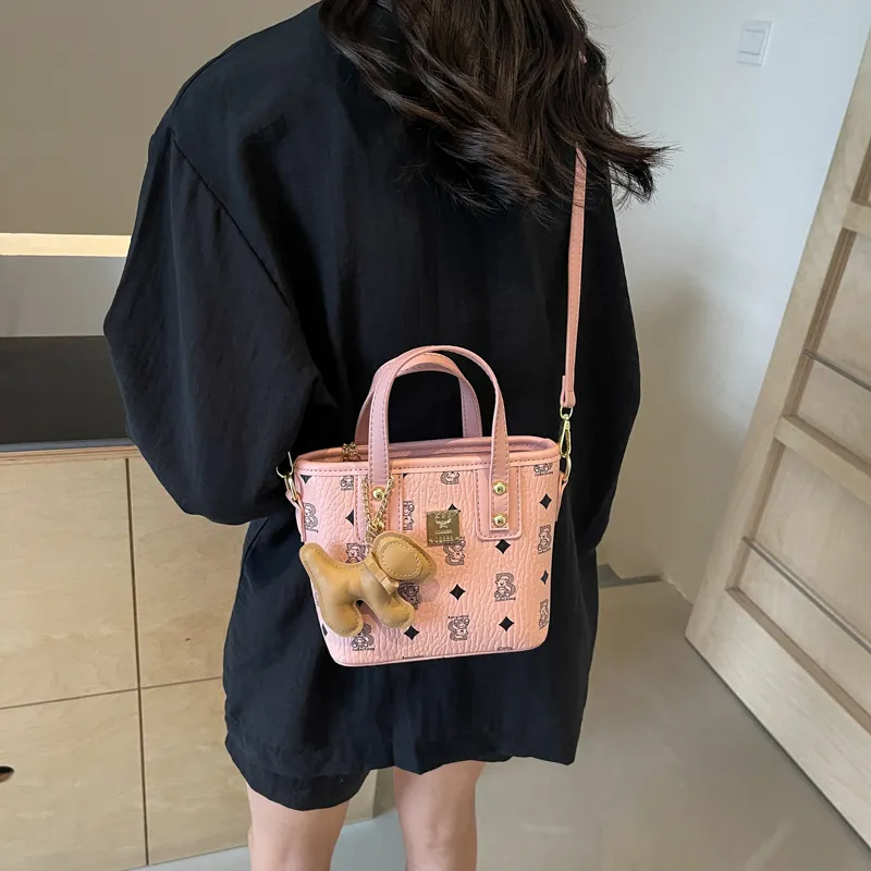 Miss Angel PU Crossbody Handbag Women's Brown/Pink-9
