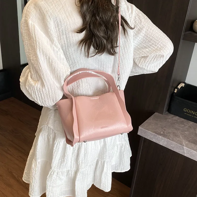 Miss Angel PU Shoulder Bag Crossbody Bag Handbag Regular Women's -Sizing White/Black/Pink/Blue-17