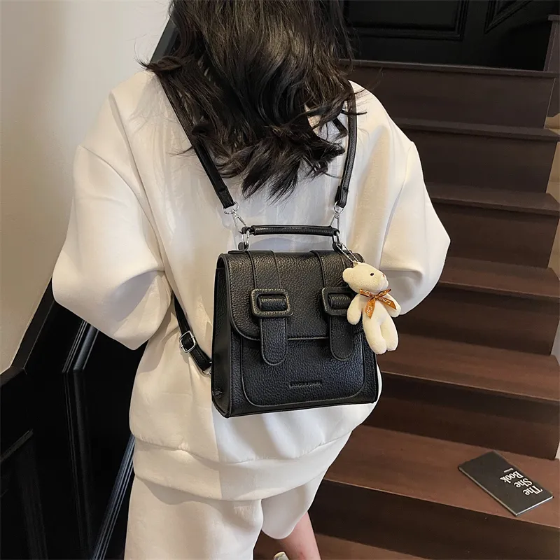 Miss Angel PU Backpack Women's White/Black/Pink-9