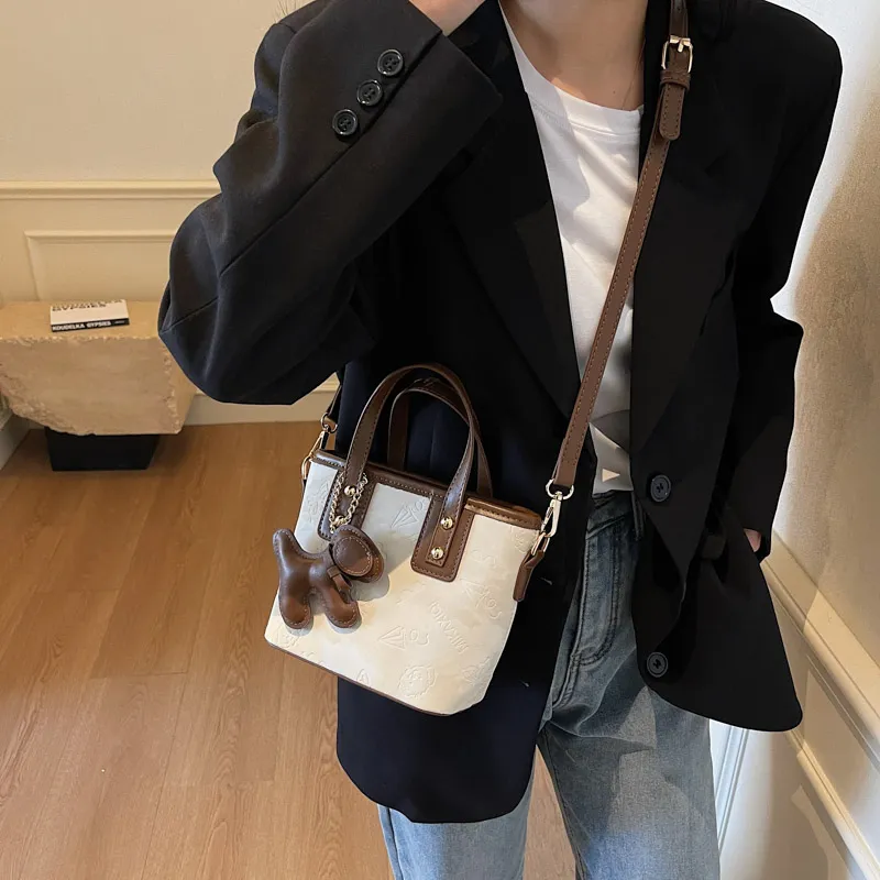 Miss Angel PU Shoulder Bag, Crossbody Bag, Handbag Regular Women's White/Pink/Black-4