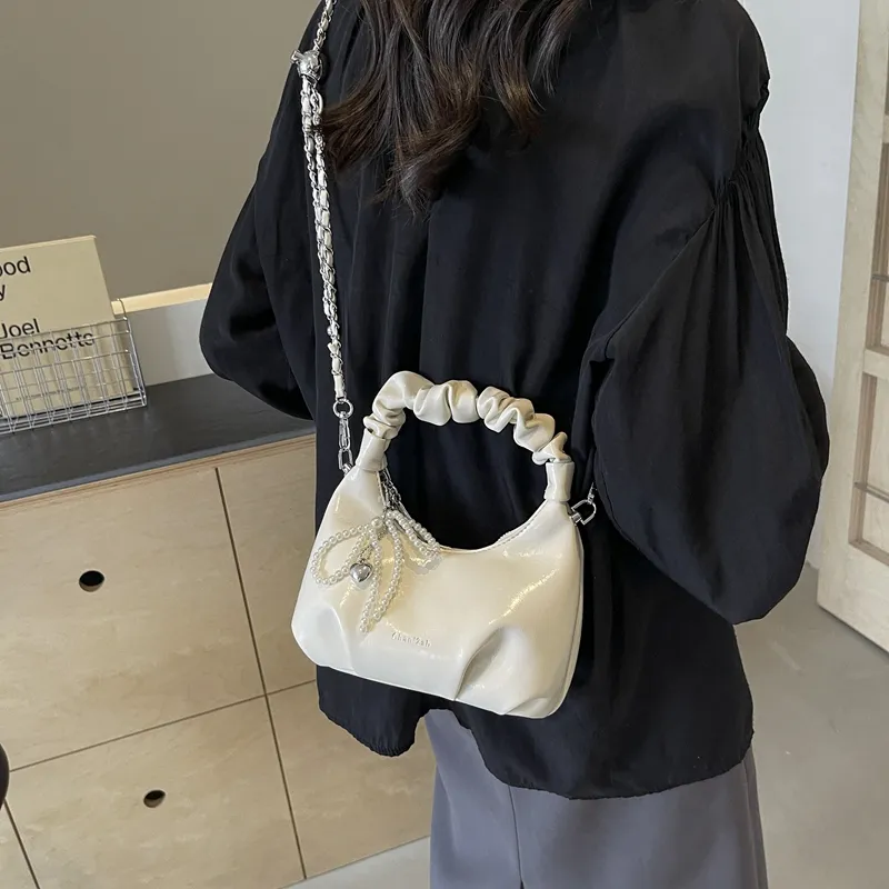 Miss Angel PU Crossbody Bag Regular Women's White/Silver/Black-2