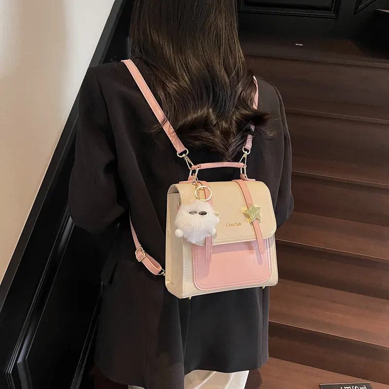 Miss Angel PU Backpack Regular Women's Multicolor-2