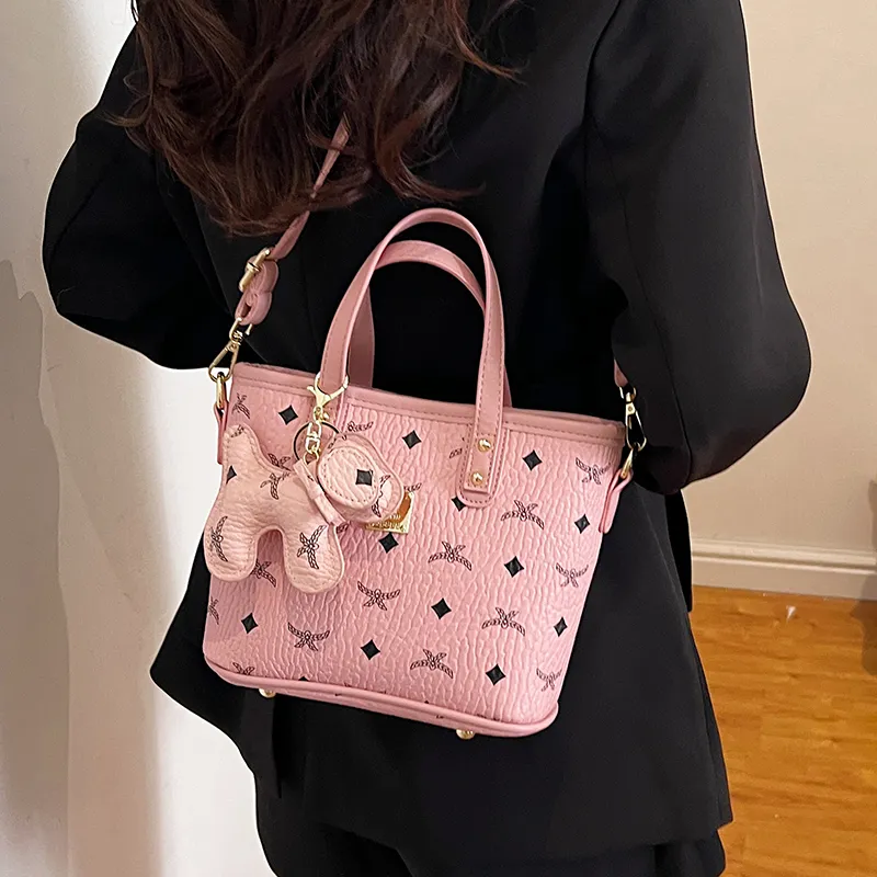 Miss Angel PU Handbag, Crossbody Bag Regular Women's Brown Pink Black Khaki-1