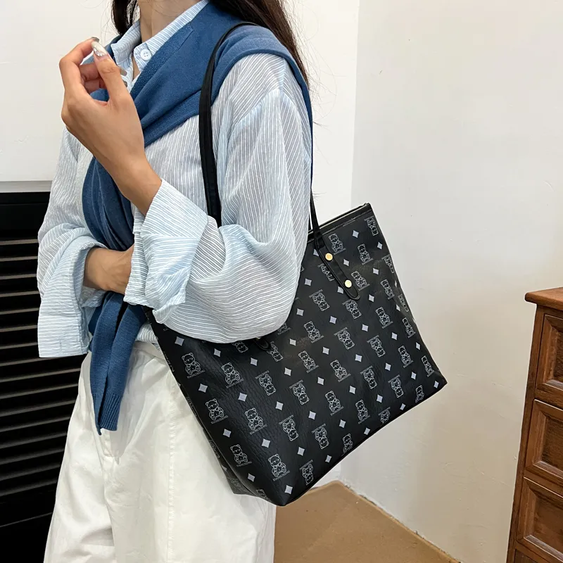 Miss Angel PU Tote Bag, Shoulder Bag Women's Multicolor-7