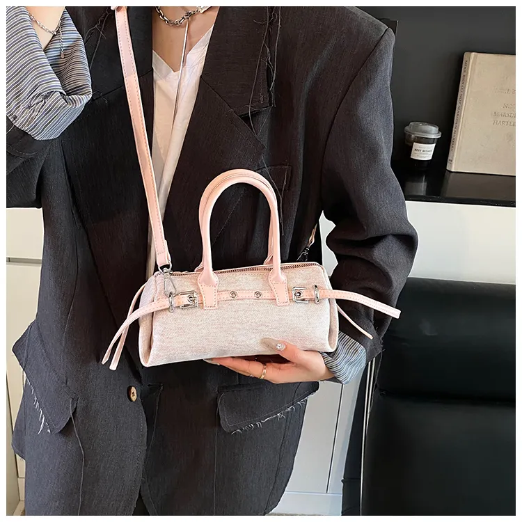 Miss Angel PU Handbag Women's Blue/Pink-7