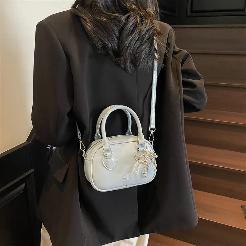 Miss Angel PU Handbag Women's White/Pink/Black-17