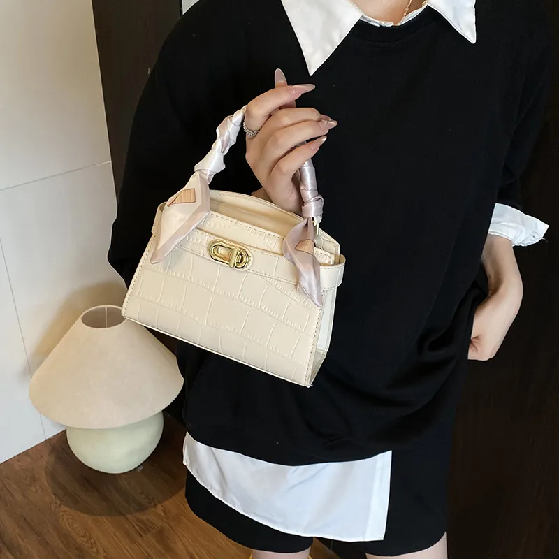 Miss Angel PU Crossbody Handbag Women's White/Black/Pink-1