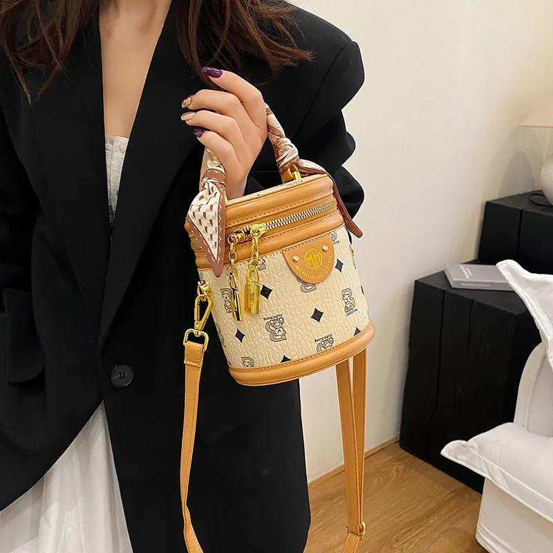 Miss Angel PU Crossbody Bag, Backpack Women's Black/Apricot/Pink/Brown-14