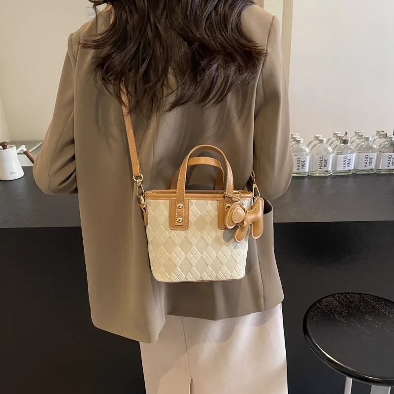 Miss Angel PU Handbag Shoulder Bag Crossbody Bag Regular Women's Pink Black Ecru Brown-7