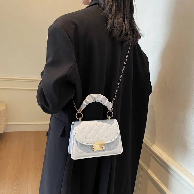 Miss Angel PU Crossbody Bag, Shoulder Bag, Outing Bag, Handbag Regular Women's Black/White-2