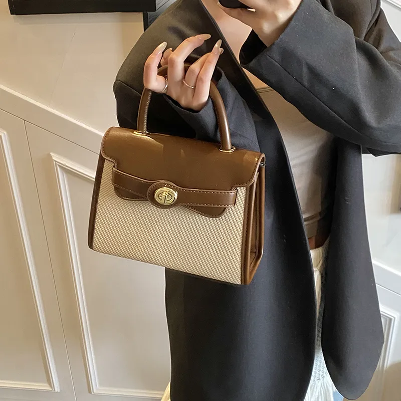 Miss Angel PU Handbag Women's Apricot/Brown-7