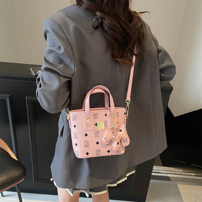 Miss Angel PU Crossbody One Shoulder Handbag Women's Ecru/Black/Pink/Coffee/Brown-1