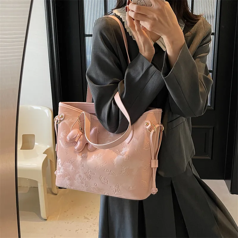 Miss Angel PU Tote Bag Shopping Bag Shoulder Bags Women's Multicolor-10