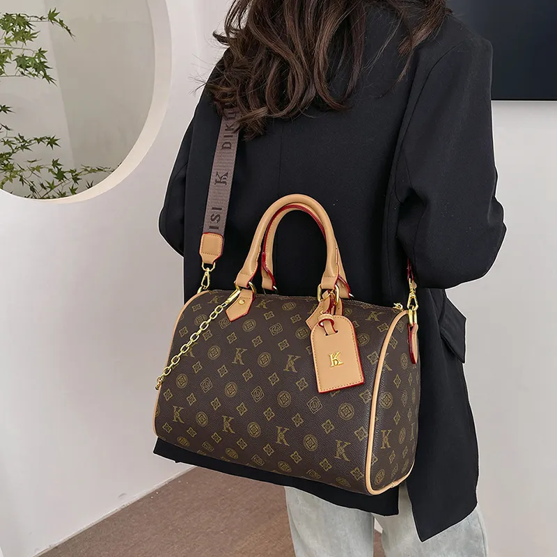Miss Angel PU Handbag Regular Women's Brown/Khaki-4