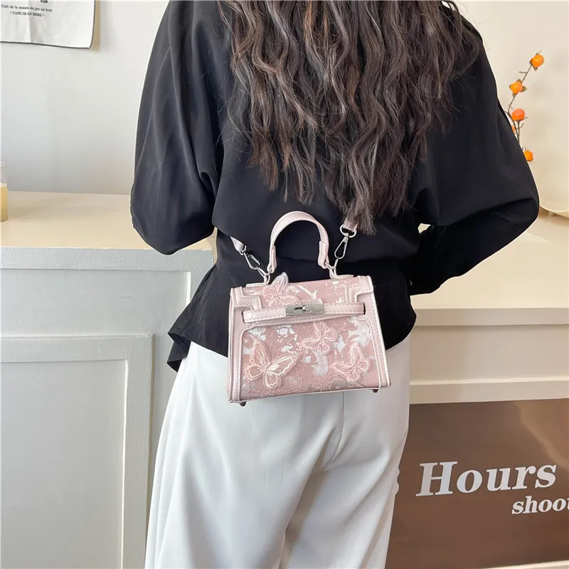 Miss Angel PU Handbag Kelly Bag Women's White/Black/Blue/Pink-28