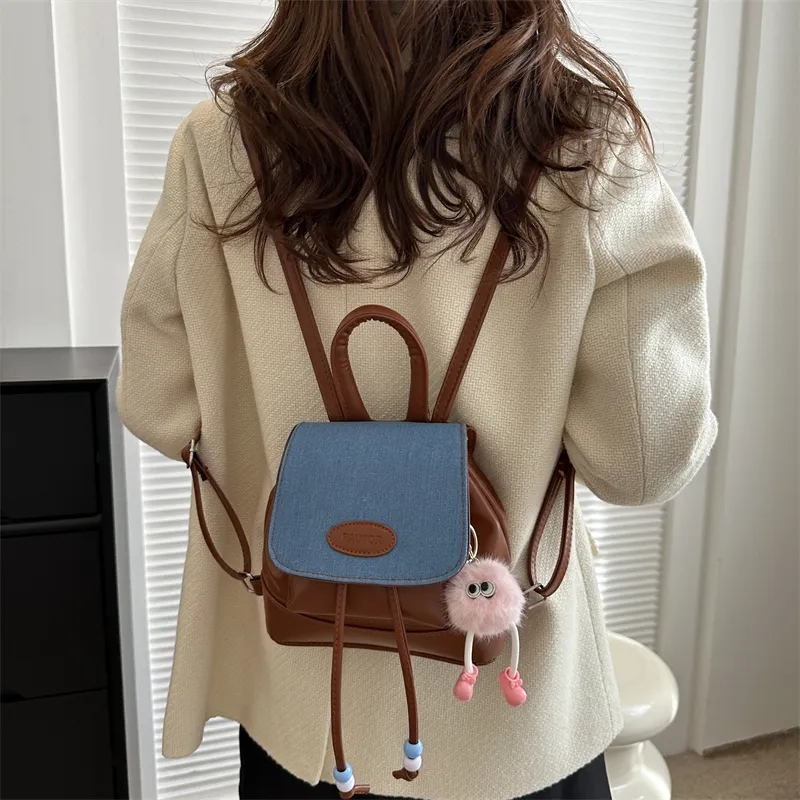 Miss Angel PU Backpack Medium Size Women's Multicolor-4