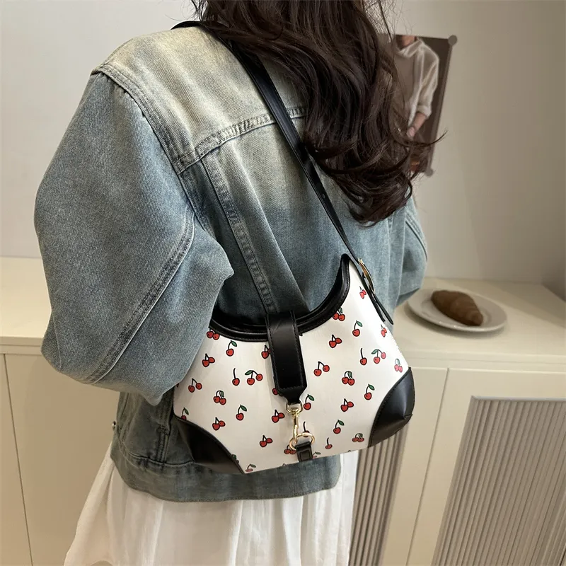 Miss Angel PU Crossbody Bag Women's White/Black/Red-16